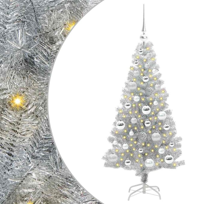 vidaXL - Kerstboom - Zilver - 120 - cm - PET