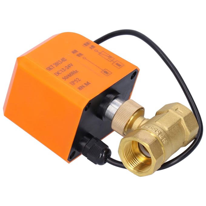 DN20 Professionele 2-weg Elektrische Kogelkraan DC12 24V 2-draads Messing Kogelkraan Accessoire