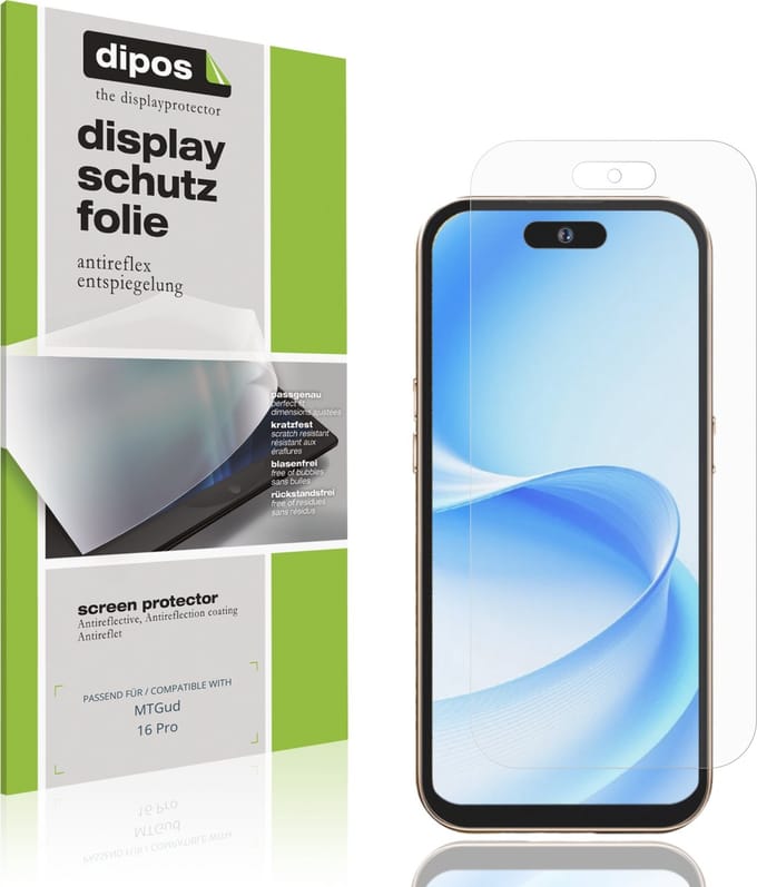 dipos – 4x Matte Beschermfolie geschikt voor MTGud 16 Pro | Krasbestendige & antireflecterende Screenprotector Ultra-Thin