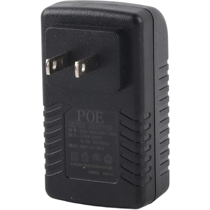 Injecteur POE DC 24V 1A Adaptateur secteur Fiche / Optionnel