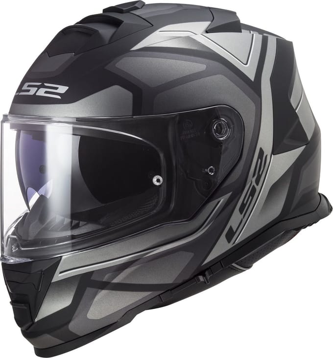 LS2 Helm Storm II Faster FF800 mat titanium maat S