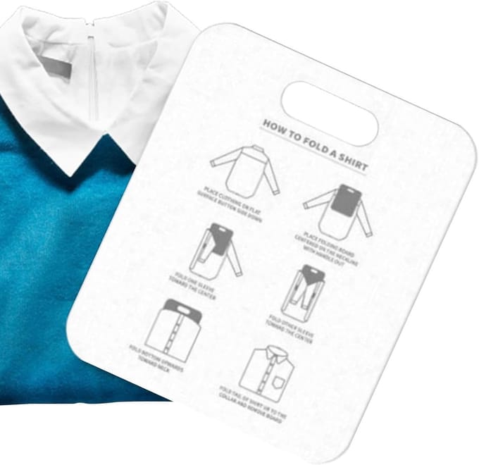 Vouwplank Kleding - Was Organizer - Snel Kleding Vouwen - Glad Oppervlak - 30 cm Breed - Wit