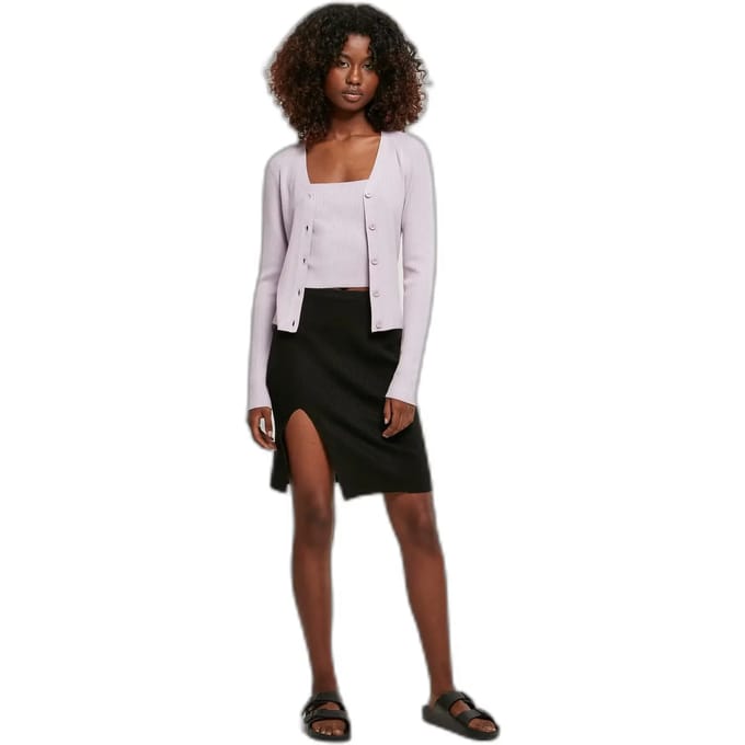 Urban Classics - Short Rib Knit Cardigan - 5XL - Paars