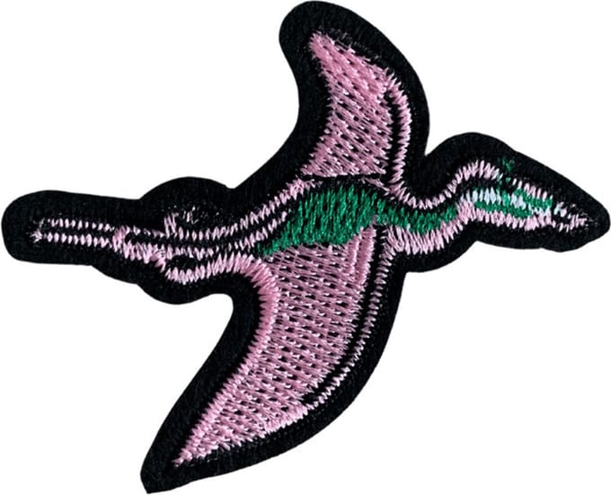 Dino Vliegend strijk embleem - patch - patches - stof & strijk applicatie