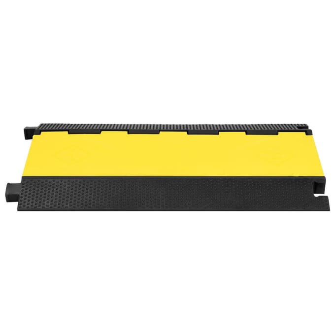 vidaXL - Kabelbeschermer - drempel - met - 5 - tunnels - 90 - cm - rubber