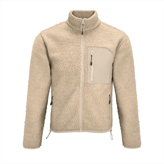 SOL'S Unisex Sherpa Jacket Fury L04042 - Shear Beige/Beige - M