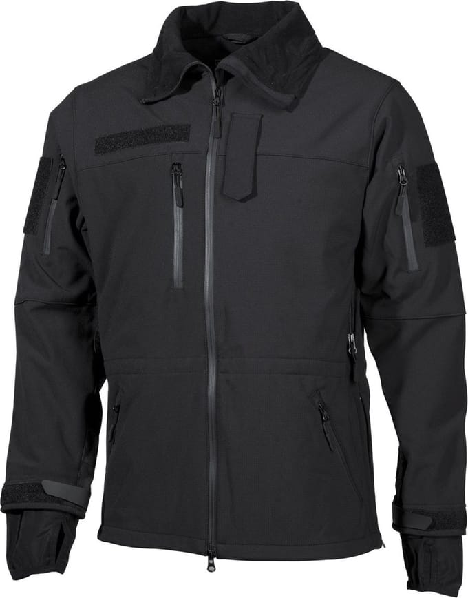 MFH Professional Softshelljas - "High Defense" - zwart - maat M