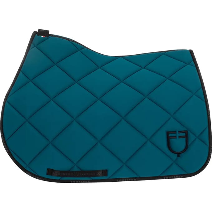 Technisch stoffen springzadeldoek met logo voor paard Equestro