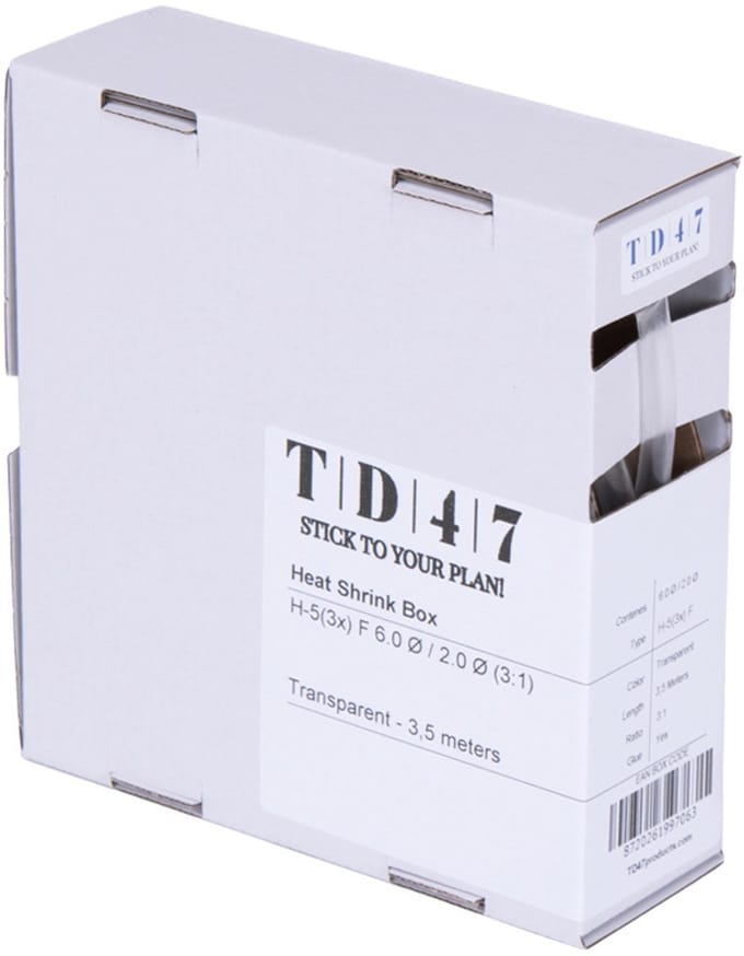 TD47 Krimpkous Box H-5(3x)-F 6.0Ø / 2.0Ø 3.5m - Transparant