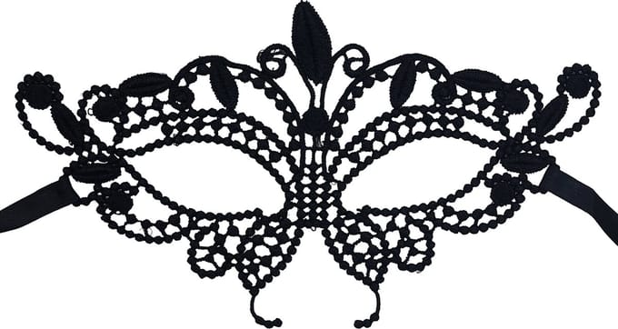 Miresa - Masker MM052 - Sexy kanten masker voor ogen - Zwart