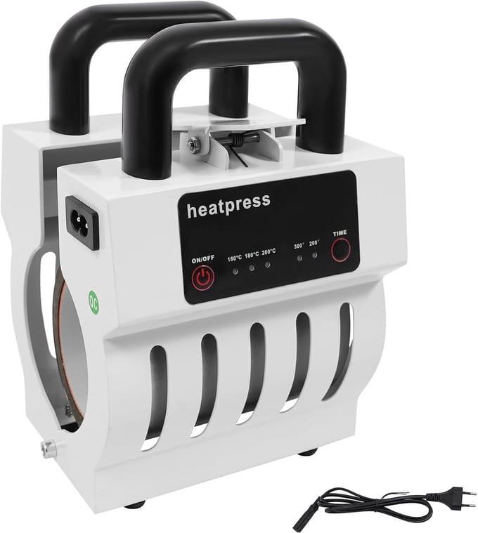 Mokjespers - Transferpers - Bekers Personaliseren - Gelijkmatige Verwarming - 3-11 oz - Wit