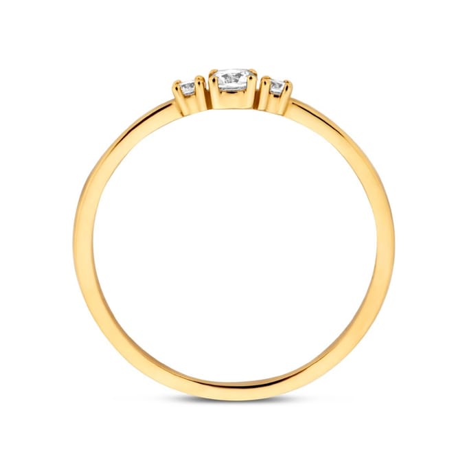 14K Geelgouden ring met zirkonia - PSN4024600