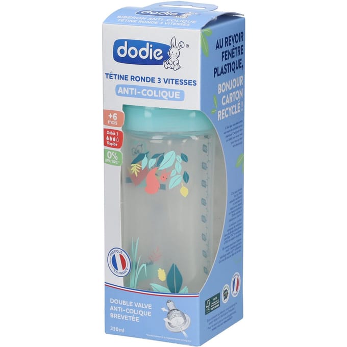 Dodie® Initiation+ Anti-Colique Zuigfles 330 ml Vanaf 6 Maanden 1 Babyfles