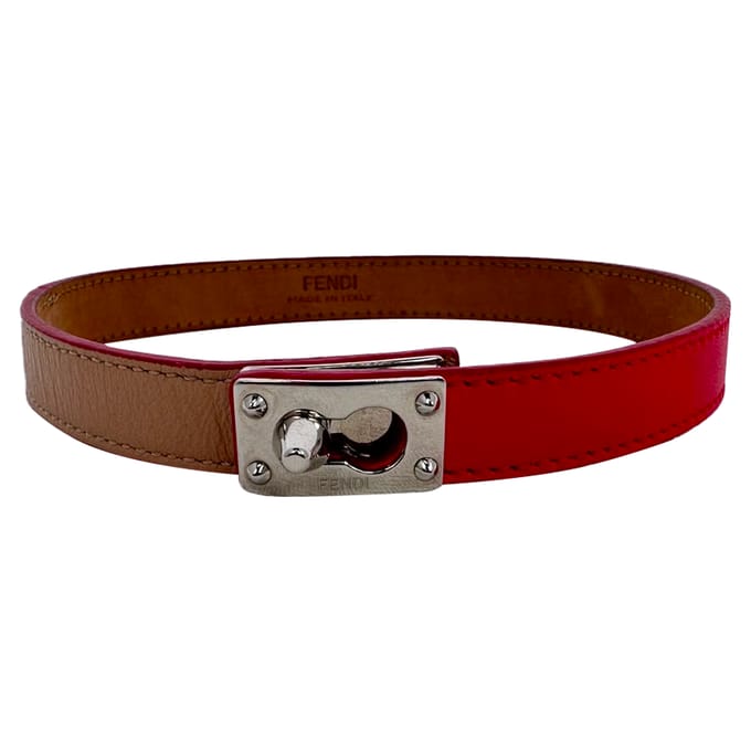 Fendi Double Wrap armband van veelkleurig leer