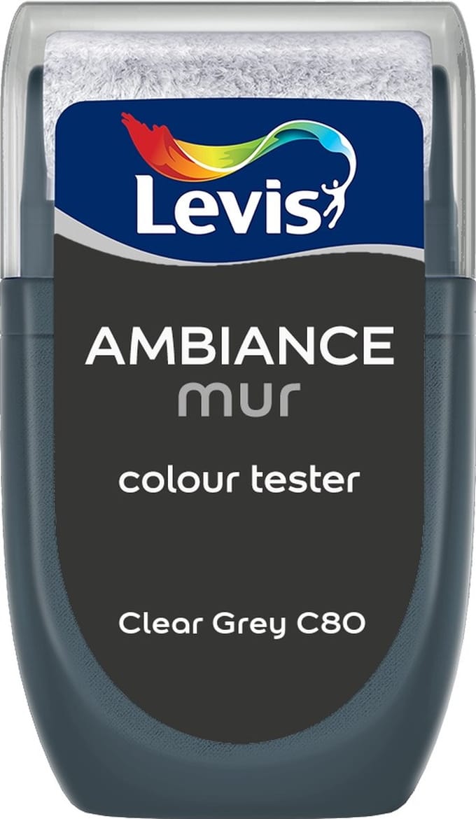 Levis - Muurverf Kleurtester Mat Mix - Clear Grey C80 - Mengverf - 30 Ml