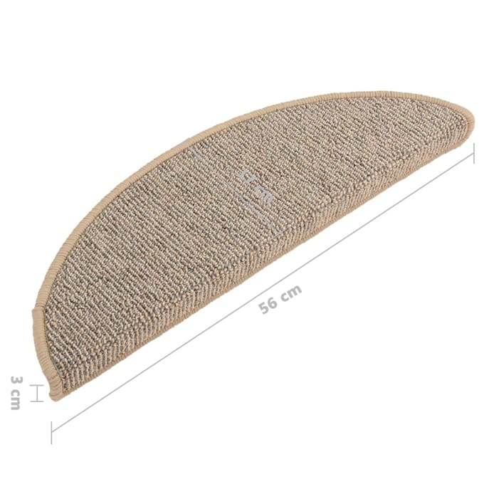 vidaXL - Trapmatten - 15 - st - 56x17x3 - cm - Bruin - Halfrond