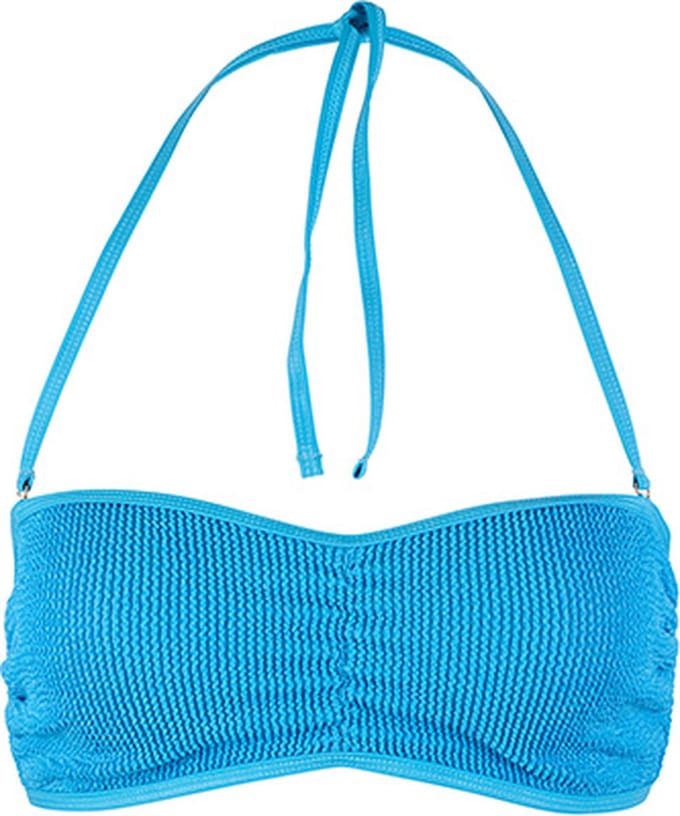 BECO crinkle bikini topje - B-cup - turquoise - maat 42