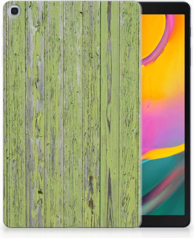 Samsung Galaxy Tab A 10.1 (2019) Silicone Tablet Hoes Green Wood