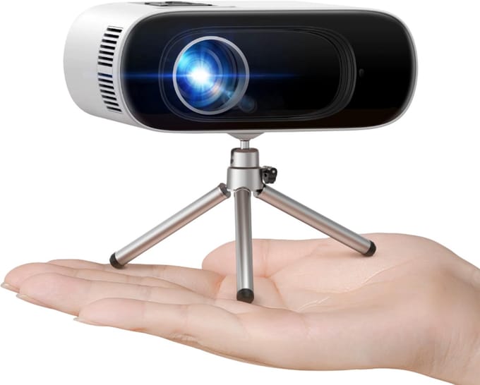 Mini Beamer 1080P Full HD – Draagbare Projector 16000 Lumen met WiFi, Bluetooth & Auto Keystone voor Thuisbioscoop