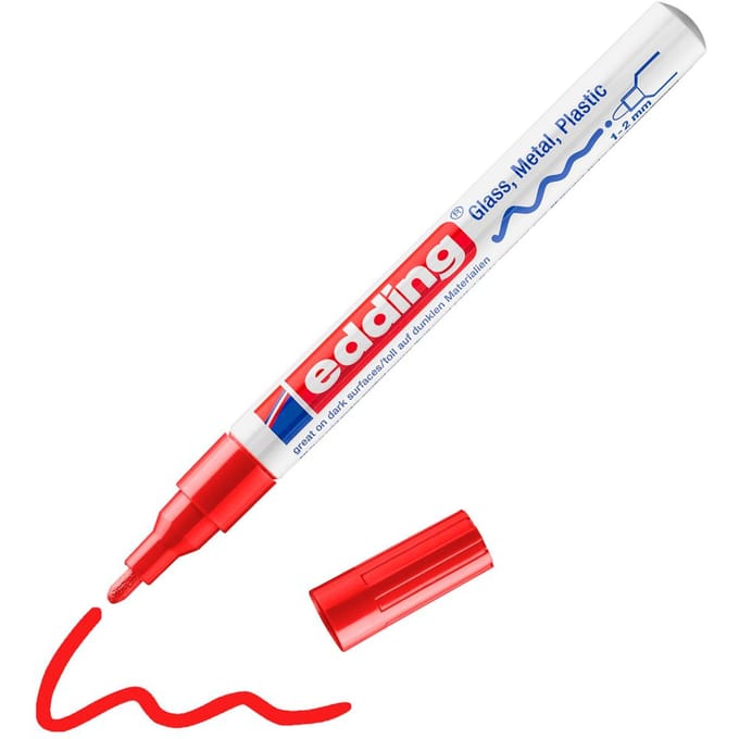Edding 751 permanente marker Rood Kogelpunt 1 stuk(s)