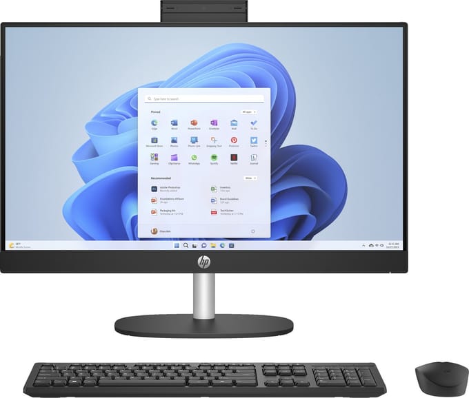HP 24-cr0055nd - All-in-One PC - 24 Inch - Core i5 - Iris Xe Graphics - 8 GB RAM - 512 GB SSD - Webcam, luidsprekers