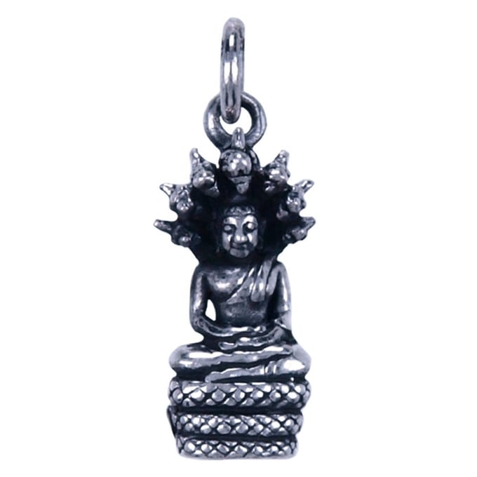 Zilveren Boeddha ketting hanger - geboortedag Zaterdag
