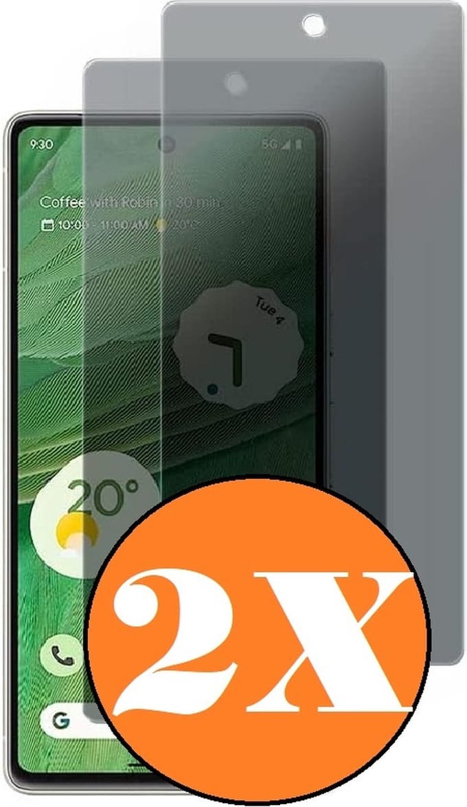 Privacy Geschikt voor Google Pixel 7 screenprotector Privacy glass - 2 Stuks - Full screen protector tempered glass Google Pixel 7