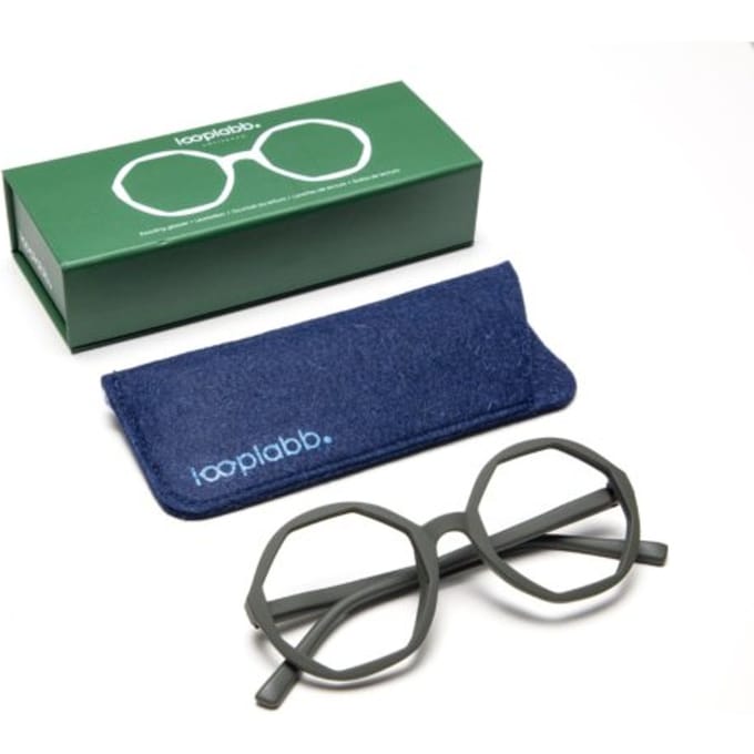 Looplabb leesbril sterkte +2,00 model lolita olijf groen
