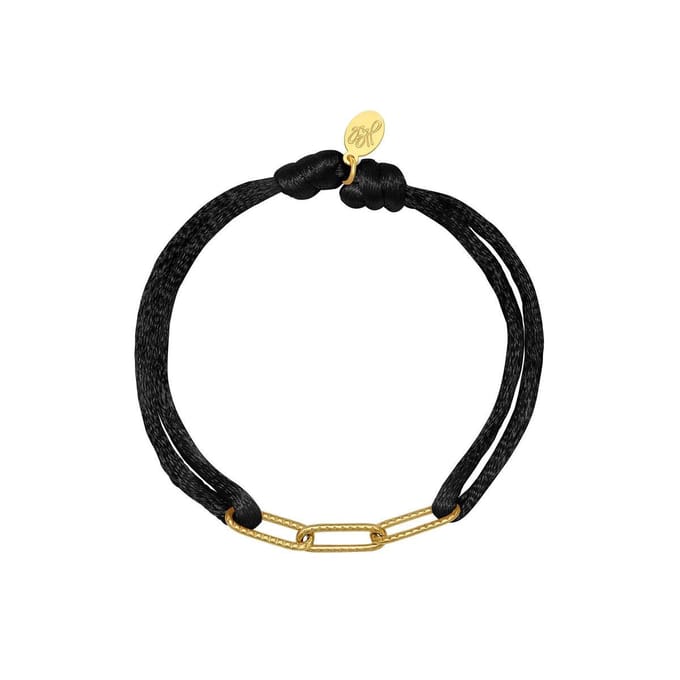 Jomide Armbandje Satin Chains - Zwart