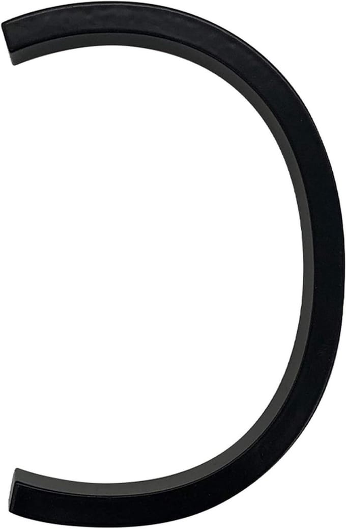 Huisnummer - Adresbordje - Huis Herkenbaar - Drijvend Design - 125mm - Zwart