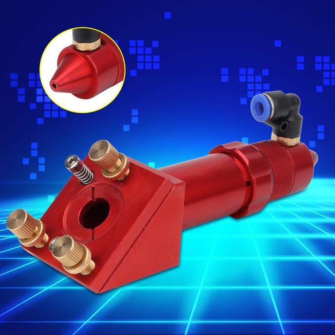 Rode Aluminium Laserkop Accessoires voor CO2 Lasergraveermachine 63,5 101,6 mm(Type A) red