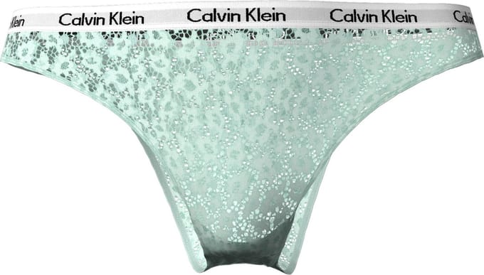 Calvin Klein Seriële - Groene Kant Damesonderbroek - Maat S