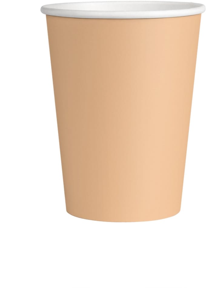 Wegwerpbekertjes Pastel Oranje 7cm - 8st