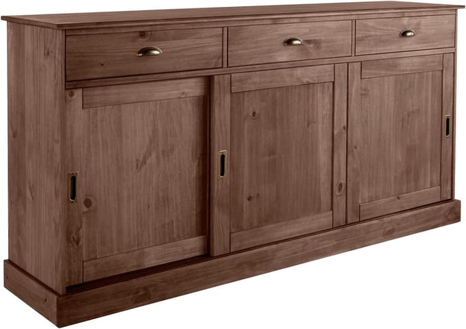 Harry-Dressoir - 3-deuren 3-laden - Bruin Grenen