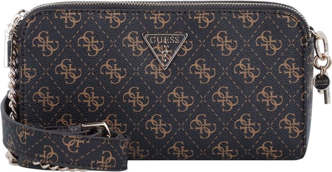 Guess Eco Erika dames schoudertas - Bruin multi - Maat Geen