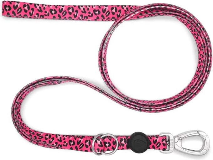 Morso - Hondenriem Verstelbaar - Gerecycled - Bubble Leo - Roze - 75-230X1.5 cm