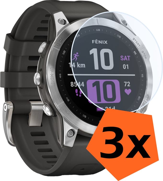 Screenprotector - Geschikt voor Garmin Fenix 7X Screenprotector Bescherm Glas - Screen Protector Geschikt voor Garmin Fenix 7X Screenprotector Tempered Glass - 3 PACK