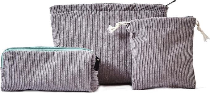 Cosmetica Organizer Set van 3 Stuks in Grijs - Toilettas, Make-up Tas en Reisaccessoires