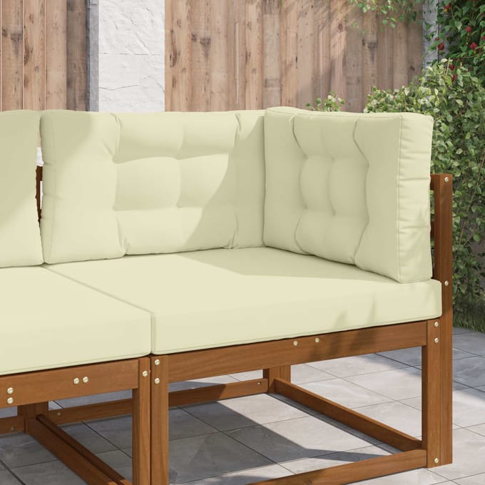vidaXL - Buitenbankkussen - Polyester - Crèmekleurig - 80 - x - 80 - cm