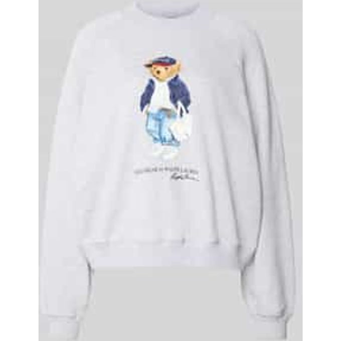 regular fit sweatpullover met polo bear-print