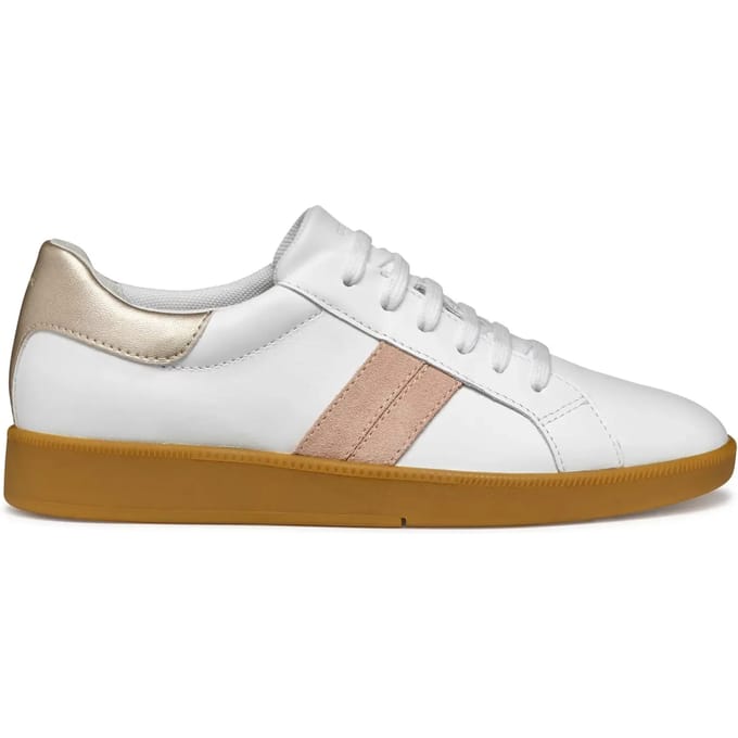 GEOX MELEDA DAMES Sneakers - WIT/BEIGE - Maat 40