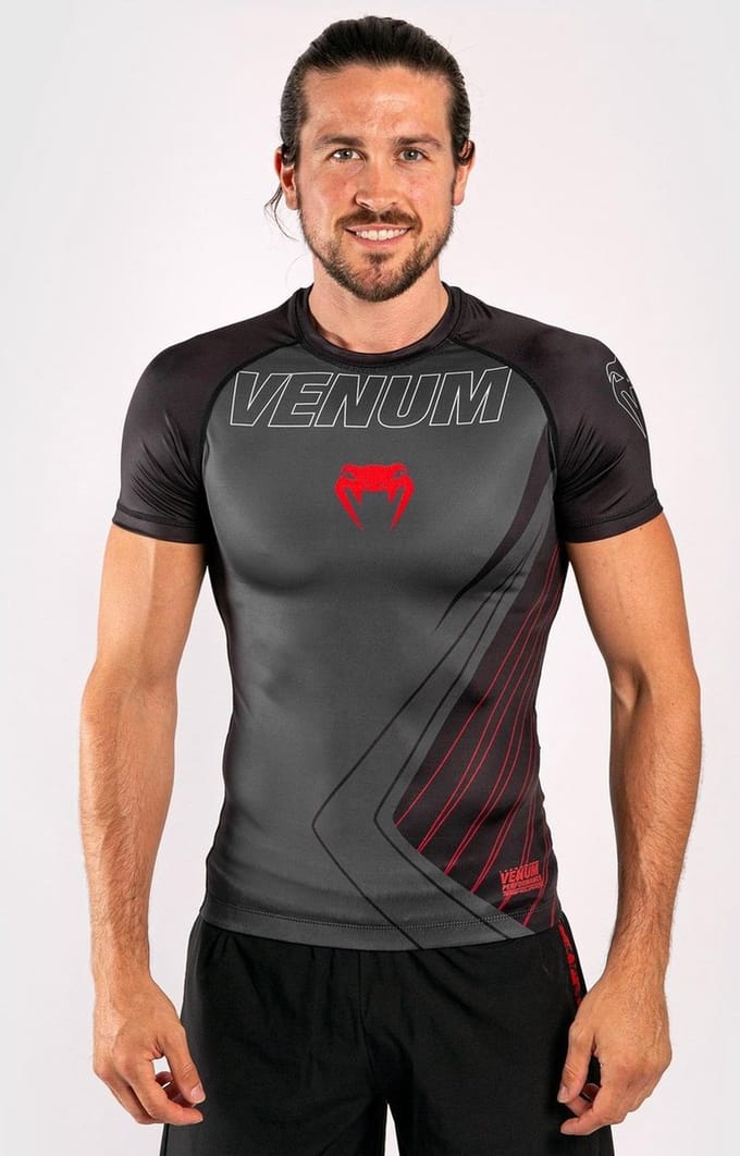 Venum Contender 5.0 Rashguards S/S Zwart Rood - L