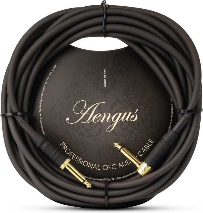 Áengus Gitaarkabel UltraFlex Instrumentkabel - 6.35mm mono jack plug haaks/recht - 5 meter