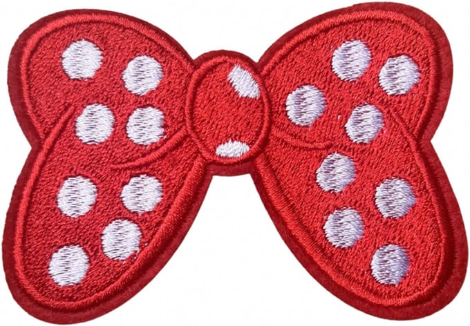 Strik Rood Wit strijkapplicatie strijk embleem - patch - patches - stof & strijk applicatie [carnaval]