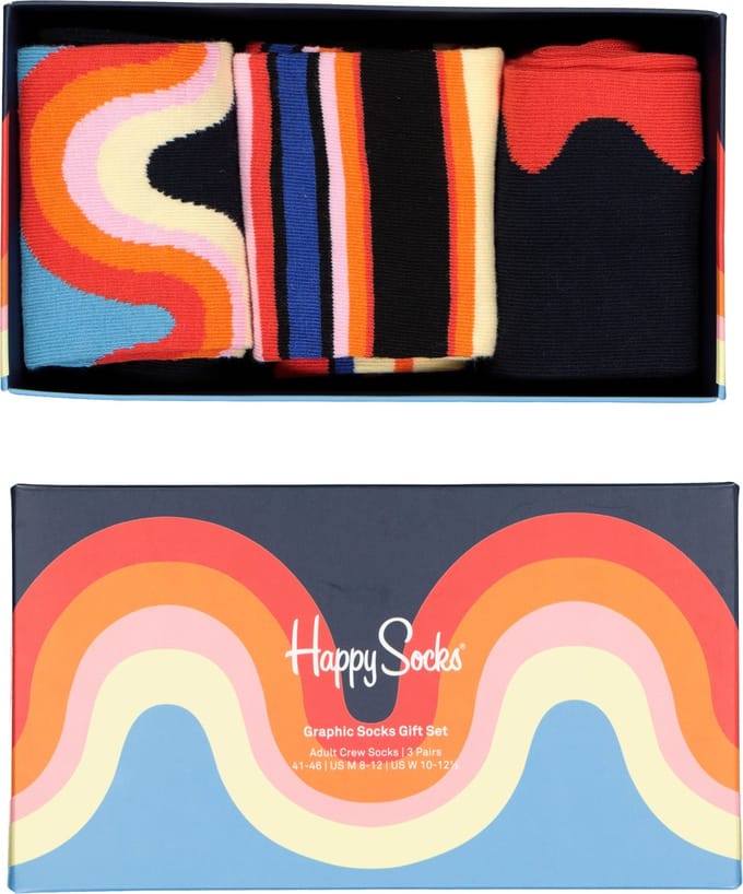 Happy Socks Graphic Socks Gift Set (3-pack) - Unisex - Maat: 36 - 40