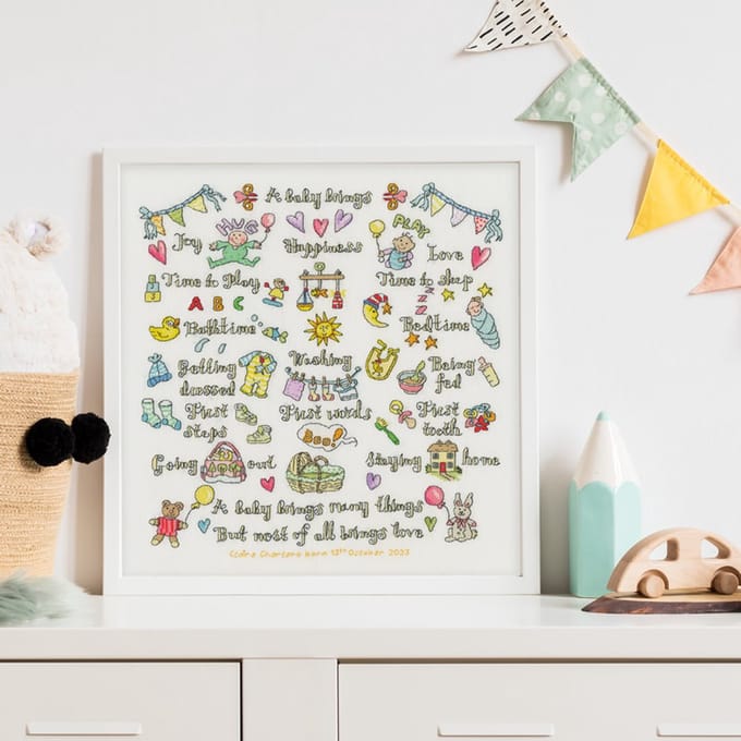 Bothy Threads Amanda Loverseed A Baby Brings borduren (pakket) XAL12