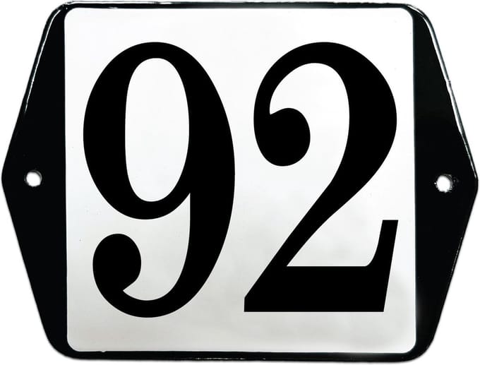 Emaille huisummer model oor - 92