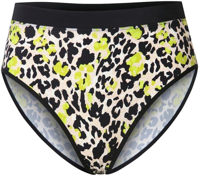 Ulla Popken - Dames - Sportieve midi-slip microvezels brede tailleband - Limoen - Maat 58+