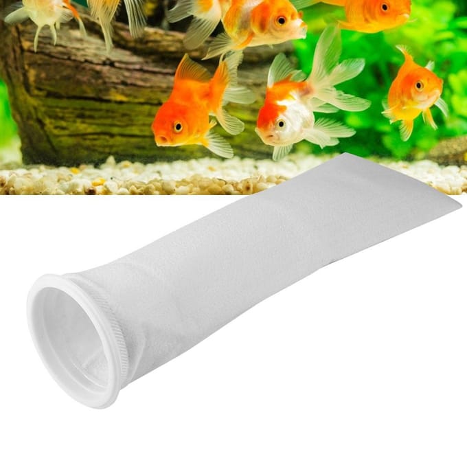 Visbakfiltersok Aquariumfilterzakken met houder white