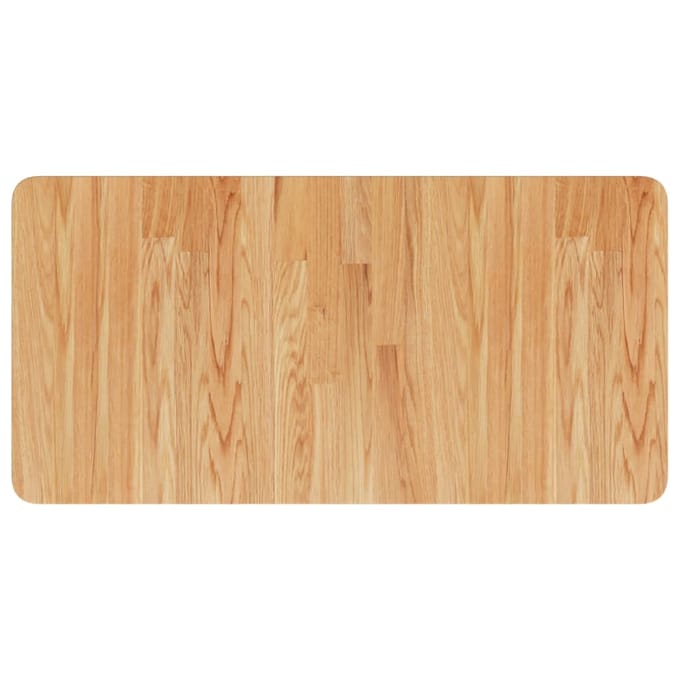 vidaXL - Wastafelblad - 80x40x1,5cm - behandeld - massief - hout - lichtbruin